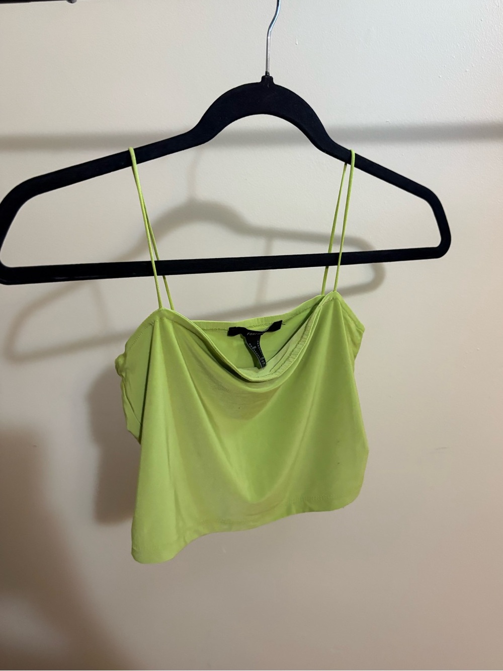 Neon Lime Strap Crop Top